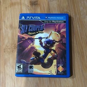 Sony PS Vita Game - Sly Cooper: Thieves in Time with Blue Case